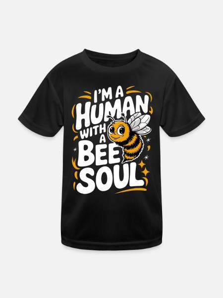 honey bee beekeeper bees bee - Kids Functional T-Shirt - black - Front