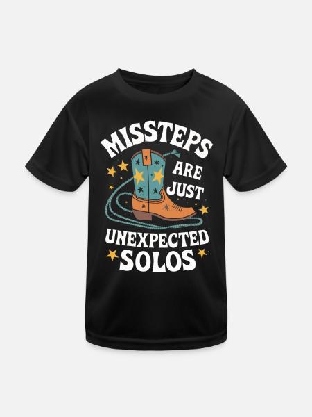 Line Dancing Dancing Dancers - Kids Functional T-Shirt - black - Front