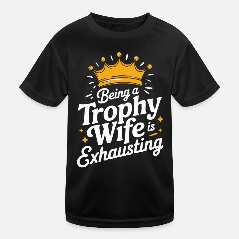 Frau Ehefrau Partnerin Familie Verheiratet Kinder Funktions-T-Shirt