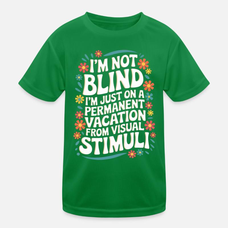Blinde Blindheit Sehbehinderte Menschen Kinder Funktions-T-Shirt