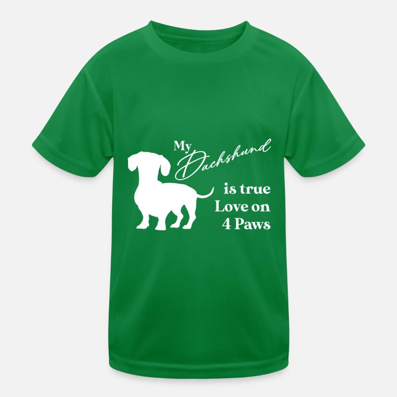 Teckel véritable amour sur quatre pattes T-shirt sport Enfant