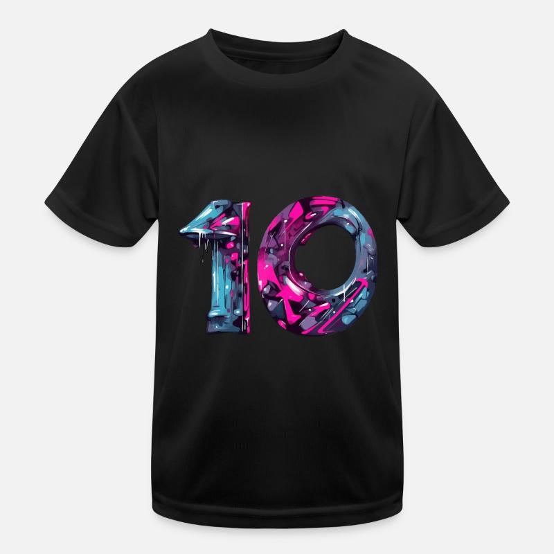 NON. 10 NUMÉRO 10 COOL 10E ANNIVERSAIRE T-shirt sport Enfant
