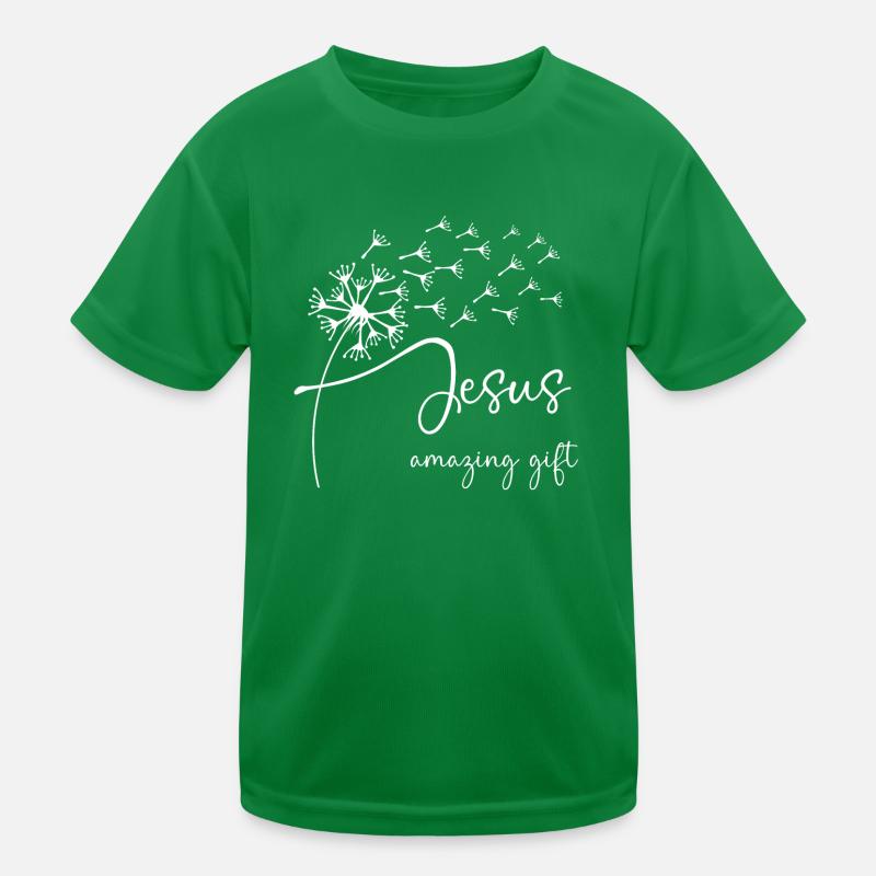Jesus, amazing gift has a chic dandelion graphic d Kids Functional T-Shirt