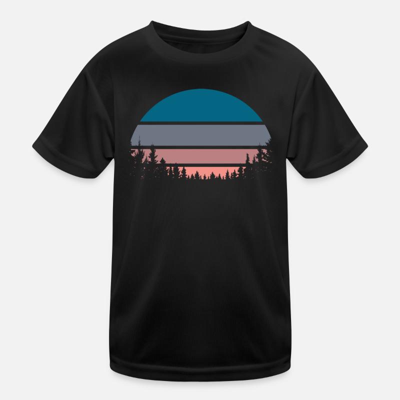 Forêt du coucher du soleil T-shirt sport Enfant