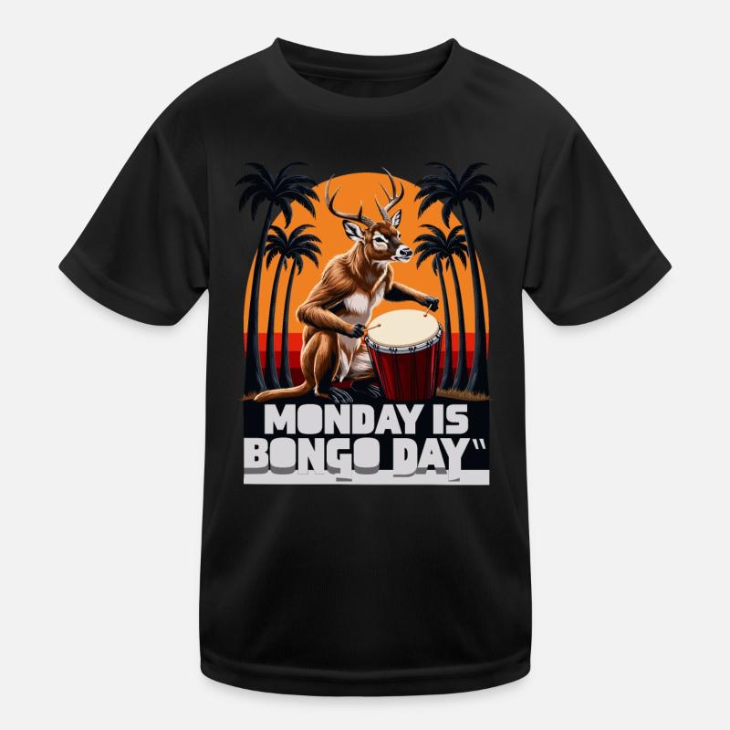 Reindeer Monkey Kids Functional T-Shirt