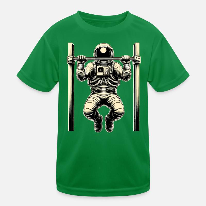Calisthenics Astronaut Klimmzüge Geschenk Kinder Funktions-T-Shirt
