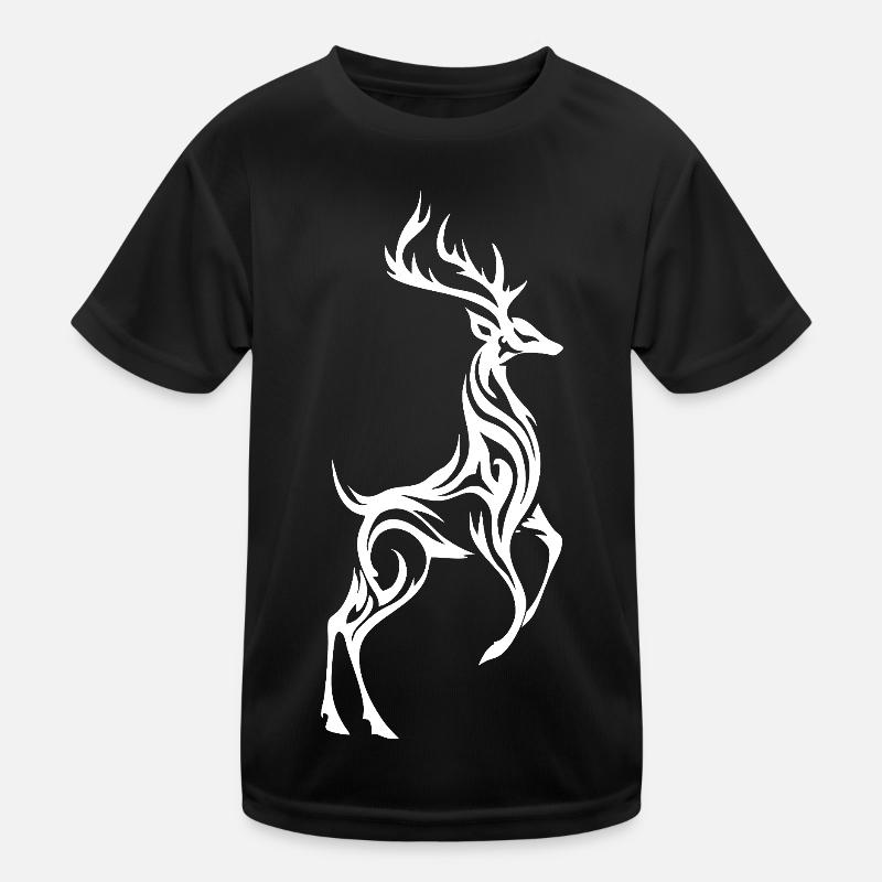 Wild Deer Silhouette Kids Functional T-Shirt