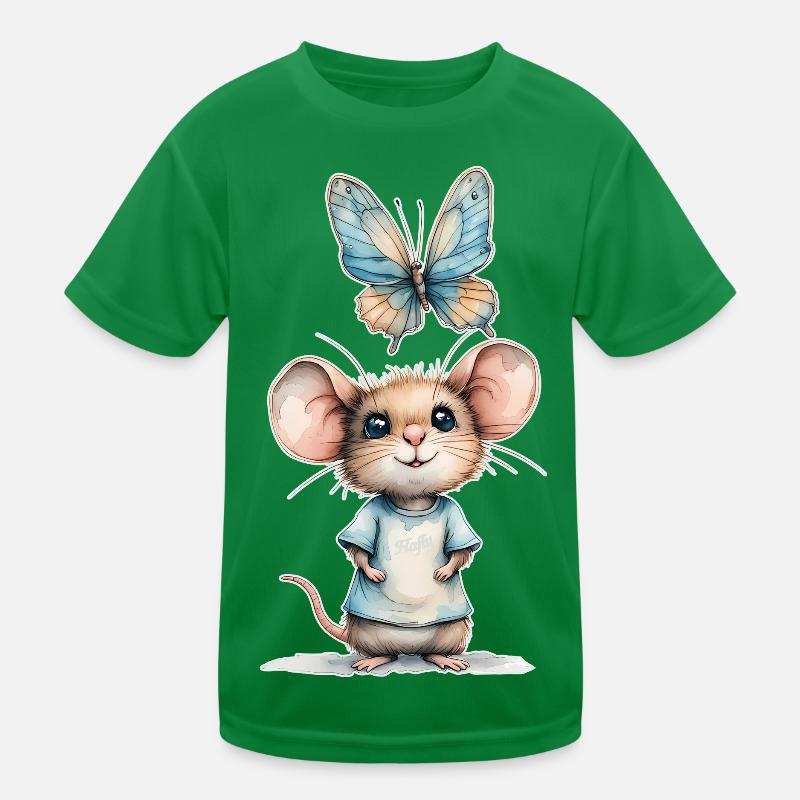 Whispers between the mouse and the butterfly 🐭 🦋 Kids Functional T-Shirt
