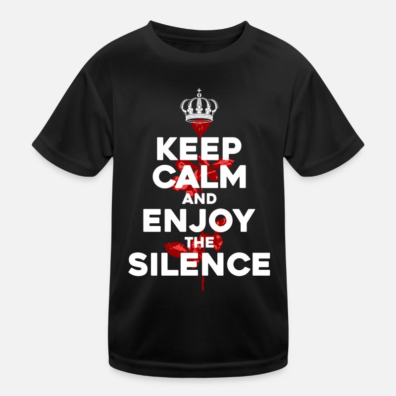 Keep Calm graphic - Kids Functional T-Shirt - black