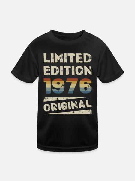 Limited Edition Birthday Party Vintage 1976 - Kids Functional T-Shirt - black - Front