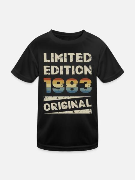 Limited Edition Geburtstag Party Jahrgang 1983 - Kinder Funktions-T-Shirt - Schwarz - Vorne