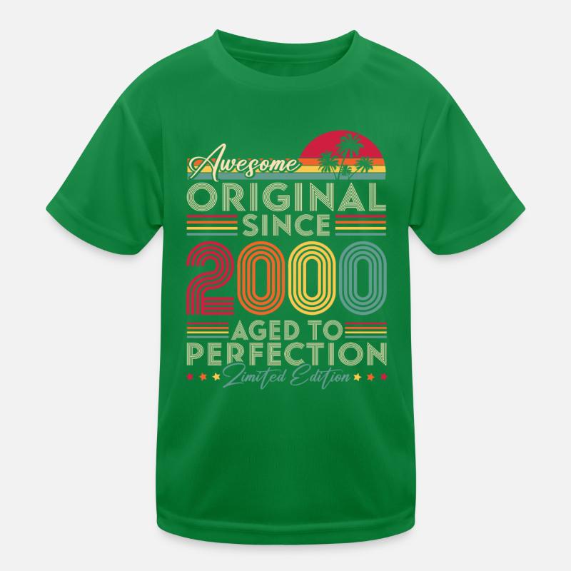 2000 Vintage Original Retro Geburtstagsgeschenk Kinder Funktions-T-Shirt