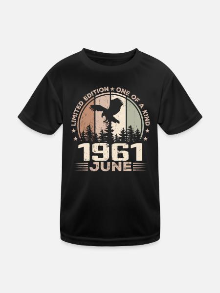 Incomparable since June 1961, 63rd Anniversary - Kids Functional T-Shirt - black - Front