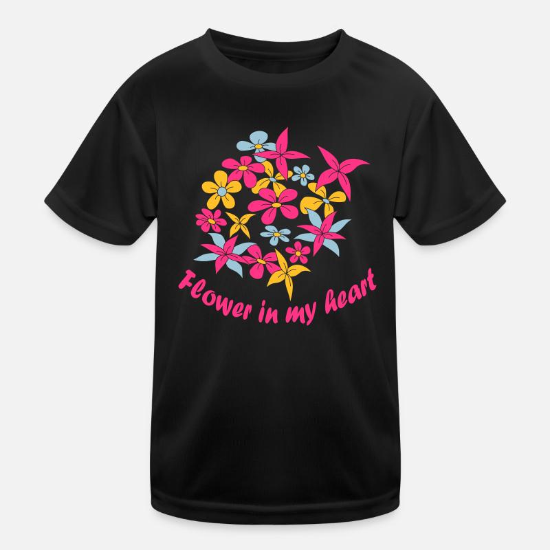 Fleur dans mon cœur T-shirt sport Enfant
