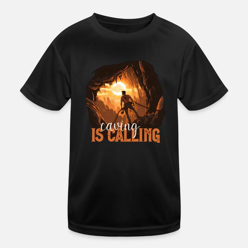 The cave calls at sunset Kids Functional T-Shirt