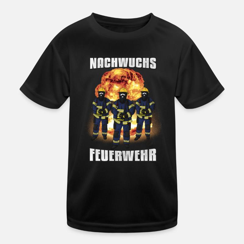 Nachwuchs Feuerwehr Kinder Funktions-T-Shirt