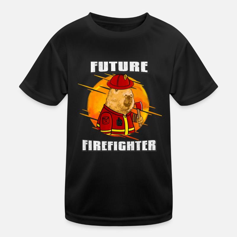 Future Firefighter - Kids Functional T-Shirt - black