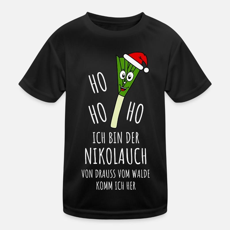 Nikolauch Ho Ho Ho Ich bin der Nikolauch in weiss Kinder Funktions-T-Shirt