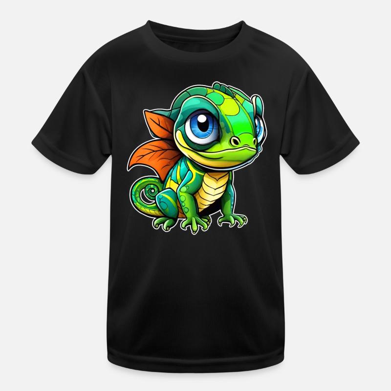 Cute little lizard Kids Functional T-Shirt