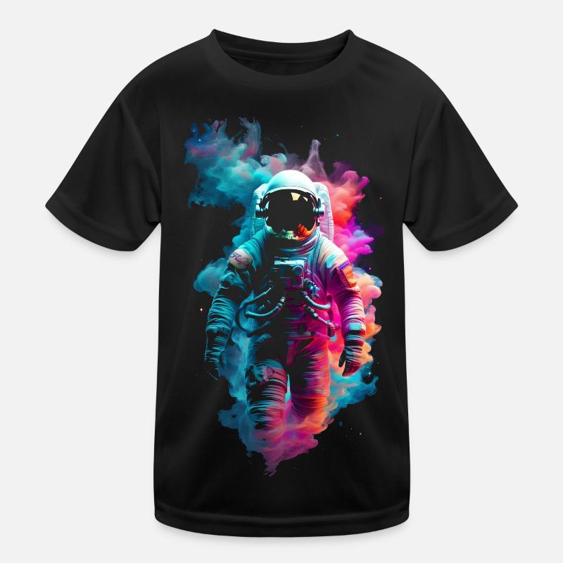Astronaut zwischen den Farben des Kosmos ✨ Kinder Funktions-T-Shirt