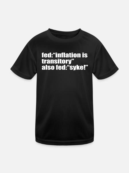 L’inflation est une citation transitoire - T-shirt sport Enfant - noir - Devant