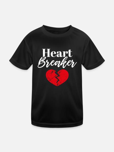 Herzensbrecher - Kinder Funktions-T-Shirt - Schwarz - Vorne