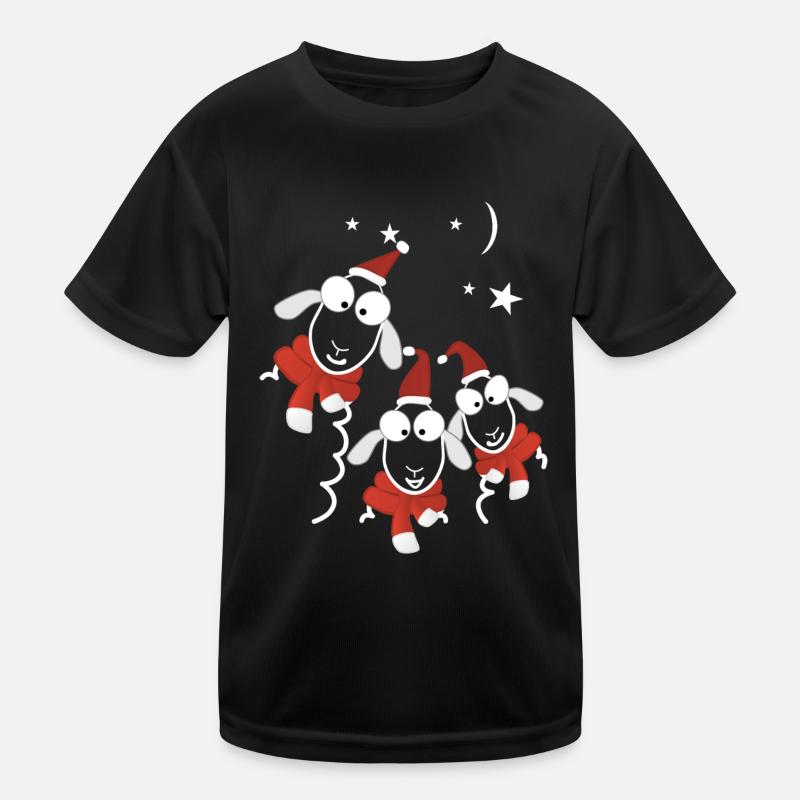 Weihnachts Schafe Kinder Funktions-T-Shirt