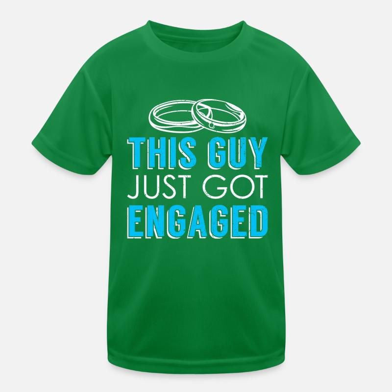 This Guy Just Got Engaged Gift Engagement Kids Functional T-Shirt