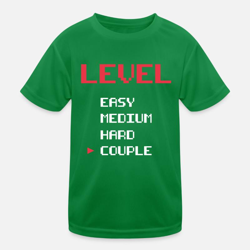 Level easy medium hard couple Kids Functional T-Shirt