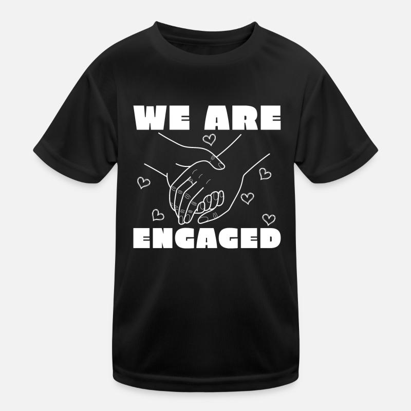 Wedding Proposal Couple Gift Engagement Kids Functional T-Shirt