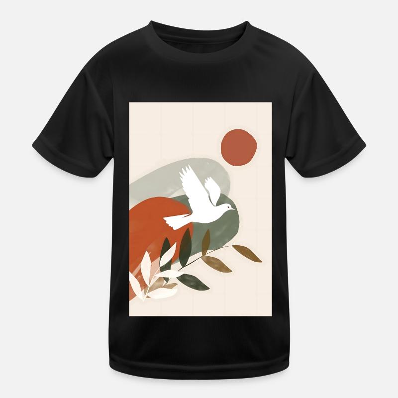 Boho Dove Wall Art, Digital Download, Modern Kids Functional T-Shirt
