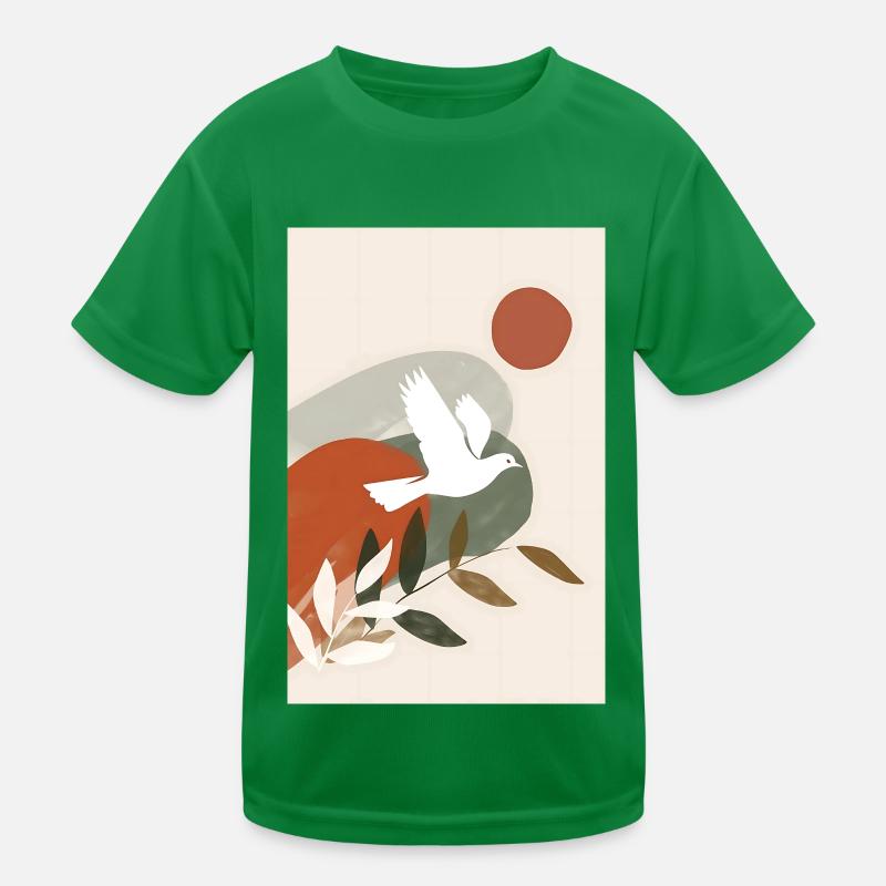 Boho Dove Wall Art, Digital Download, Modern Kids Functional T-Shirt