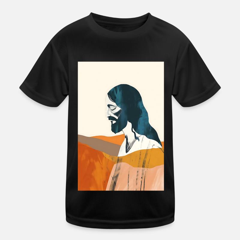 Moderne christliche Kunstwerke, Jesus Kunstdruck Kinder Funktions-T-Shirt