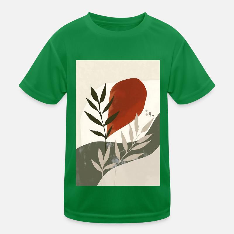 Modernes Böhmisches Vogeldruck, Rustikale Boho Kinder Funktions-T-Shirt