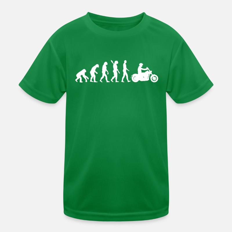 Motorrad Evolution Grafik Kinder Funktions-T-Shirt
