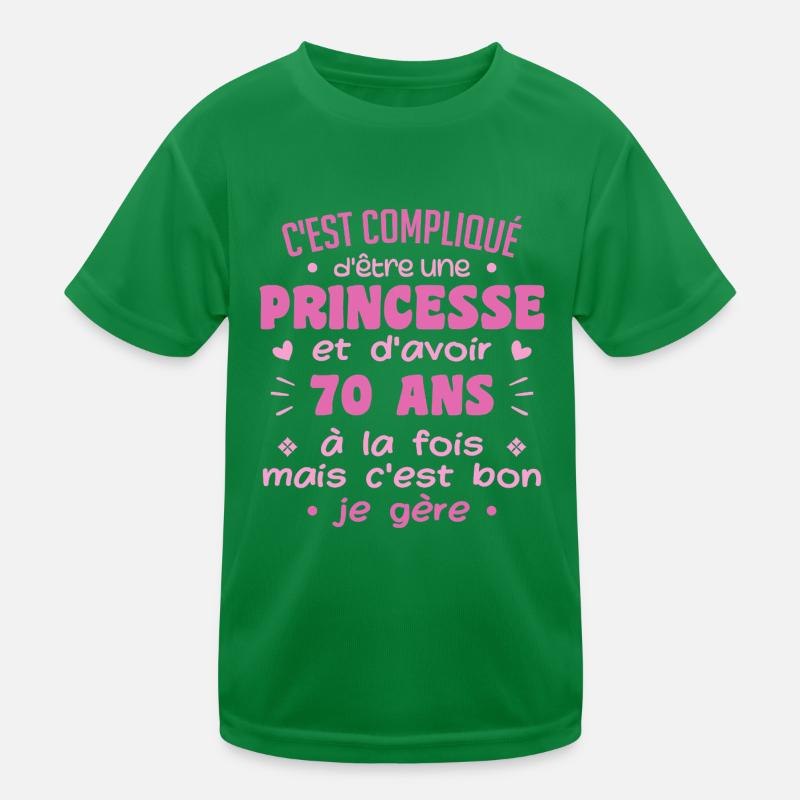 Femme Princesse Anniversaire 70 Ans T-shirt sport Enfant