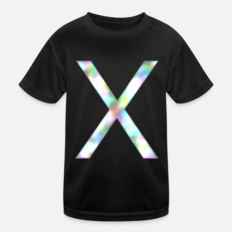X - Regenbogen Kinder Funktions-T-Shirt