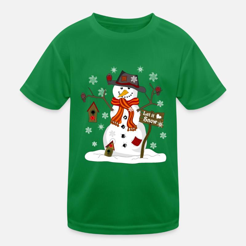 Schneemann Kinder Funktions-T-Shirt