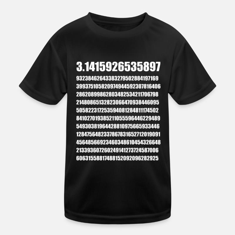Pi Pi Mathematik Geschenk - Kinder Funktions-T-Shirt - Schwarz