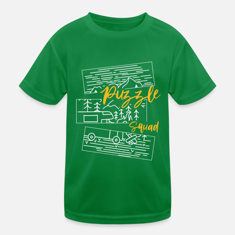Puzzle Squad Jigsaw Hobby Puzzling Kids Functional T-Shirt