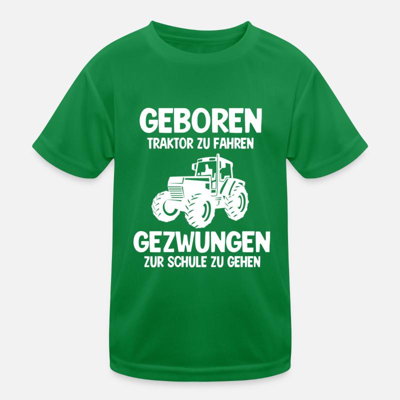 Einschulung Schulanfang 2022 Traktor Schulkind Kinder Funktions-T-Shirt