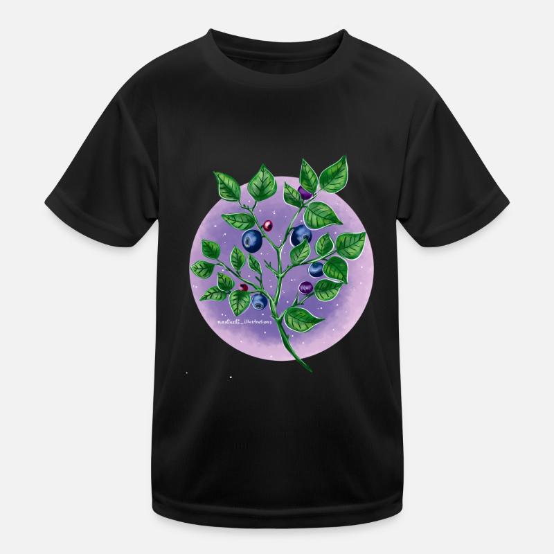 Blueberries - Kids Functional T-Shirt - black