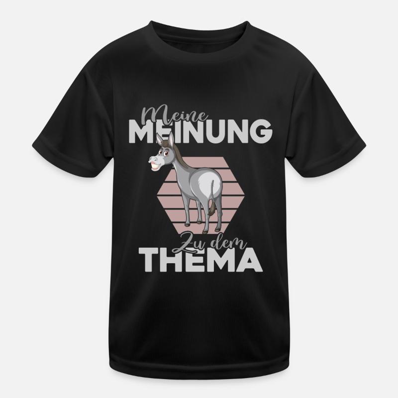 Esel sagt seine Meinung Null-Bock-Statement Kinder Funktions-T-Shirt