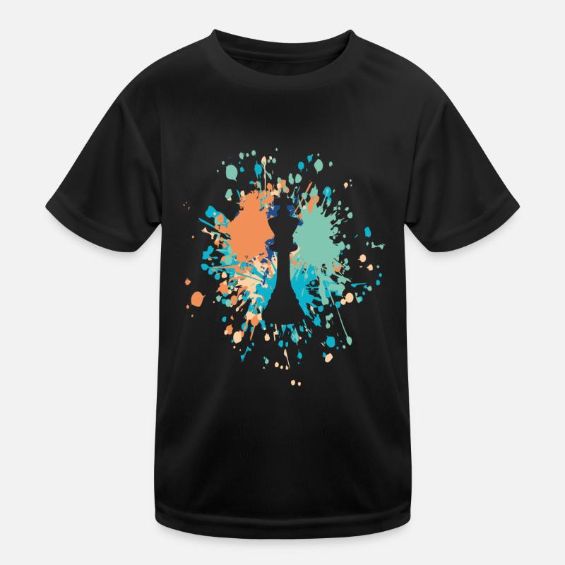Éclaboussure de couleur du roi des échecs T-shirt sport Enfant