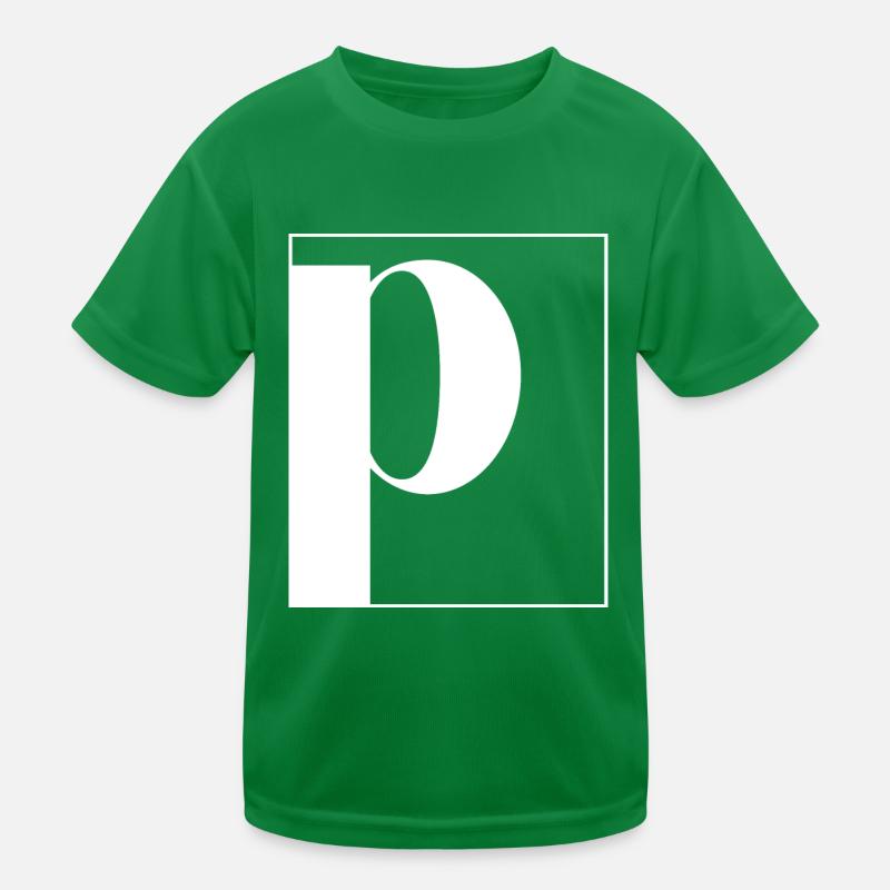 Letter alphabet p Kids Functional T-Shirt