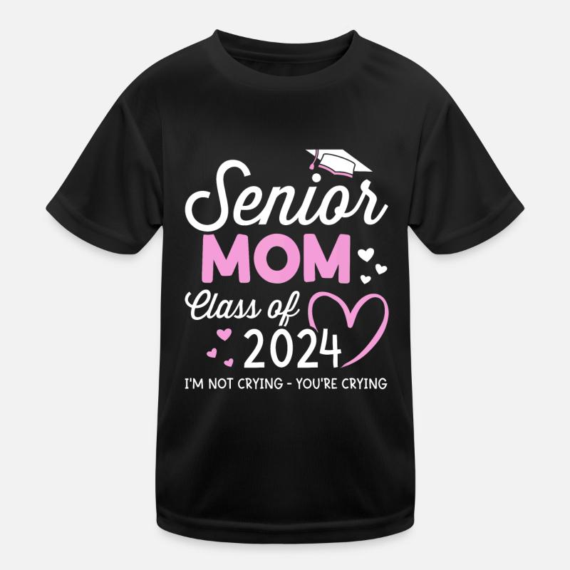 Proud senior mom 2024 graduation class senior Kids Functional T-Shirt