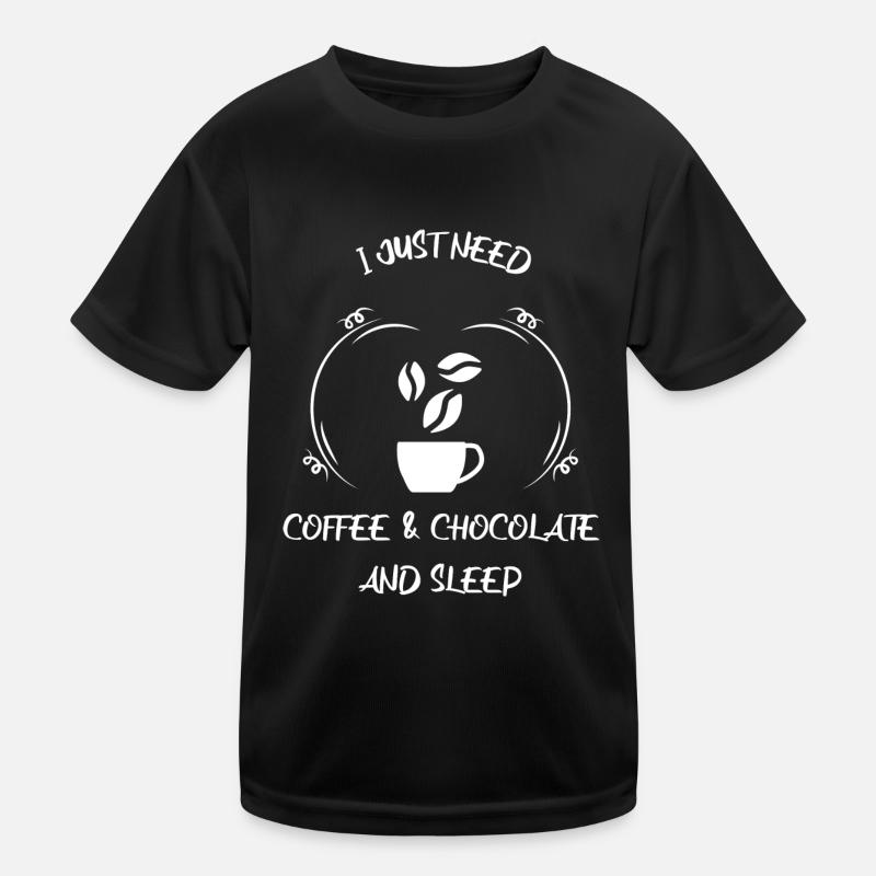 Café, expresso, café et chocolat T-shirt sport Enfant