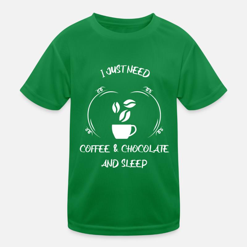 Kaffee Espresso Käffchen & Schokolade Kinder Funktions-T-Shirt