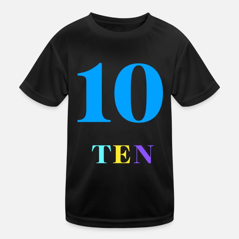 Ten-10th Anniversary Kids Functional T-Shirt
