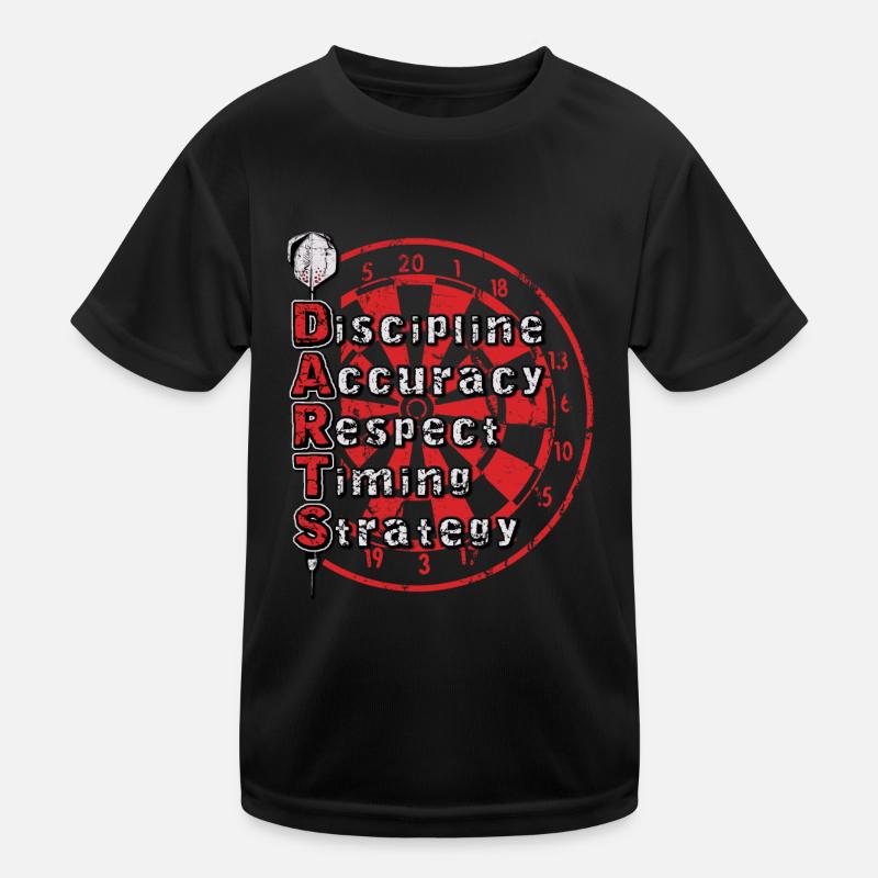 Compétences en fléchettes - T-shirt sport Enfant - noir